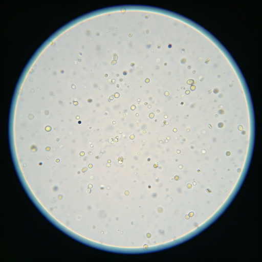 Microscope view of cells or seeds